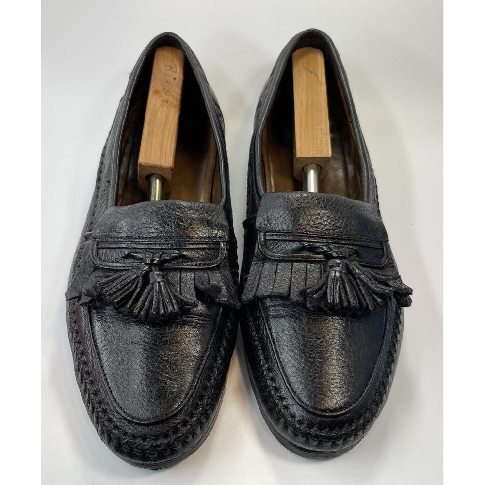 Johnston & Murphy Men's Casual Black Tassel Slip On Loafers Size US 11.5 M